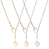 3Pcs 3 Colors Stainless Steel Lariat Necklaces Set NJEW-AN0001-65-1