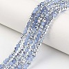 Electroplate Glass Beads Strands EGLA-A034-J4mm-M07-1