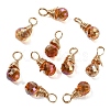 10Pcs Glass Pendants PALLOY-YW00130-03-1