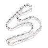 Non-Tarnish 304 Stainless Steel Rope Chain Necklaces NJEW-F226-03P-10-1