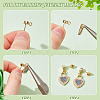 24Pcs 2 Colors Brass Stud Earring KK-BC0013-93-4
