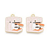 Alloy Enamel Pendants PALLOY-T093-17G-1