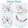 1200Pcs 3 Colors Iron Folding Crimp Ends IFIN-CL0001-11-6