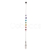 Bullet & Round Gemstone Dowsing Pendulums PALLOY-JF02034-02-1
