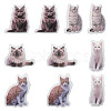 10Pcs 5 Styles Printed Acrylic Pendants OACR-TA0004-13-2