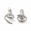 Rack Plating Brass Micro Pave Cubic Zirconia Cup Peg Bails KK-K165-31P-2