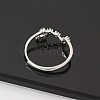 Constellations Rhodium Plated 925 Sterling Silver Micro Pave Clear Cubic Zirconia Adjustable Rings for Women RJEW-P130-01P-H-3