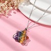 Tarnish Resistant 304 Stainless Steel Cable Chain Macrame Pouch Empty Stone Holder for Pendant Necklaces Making NJEW-TA00118-02-5