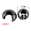 Brass Crimp Beads Covers X-KK-G015-S-2