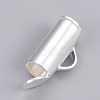 Brass Slide On End Clasp Tubes KK-Q747-11C-S-2