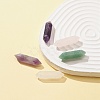 5Pcs 5 Styles Natural Mixed Gemstone Double Terminal Pointed Pendants G-FS0005-57-2