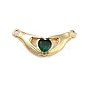 Rack Plating Brass Micro Pave Cubic Zirconia Pendants KK-B097-05G-2