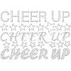 Inspiring Word Cheer Up Glass Hotfix Rhinestone DIY-WH0303-035-7