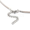Cowhide Leather Choker Necklaces NJEW-JN03598-02-7