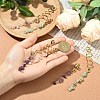 6Pcs 6 Styles Natural Flower Amazonite & Amethyst & Morganite Chips Hair Clips OHAR-YW00002-3
