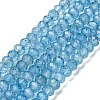 Natural Blue Topaz Beads Strands G-B088-D05-03-1