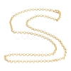Brass Rolo Chain Necklace Making MAK-F036-01G-1