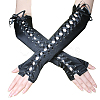 Polyamide Long Fingerless Gloves for Bride AJEW-CN0007-19-1