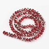 Electroplate Transparent Glass Beads Strands EGLA-A034-T8mm-N12-2