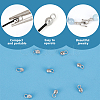 925 Sterling Silver Bead Tips with Suede Fabric Square Silver Polishing Cloth FIND-BC0013-10C-4