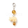Opaque Resin and Natural Mixed Stone European Dangle Charms PALLOY-JF01764-2