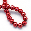 Baking Painted Pearlized Glass Pearl Round Bead Strands HY-Q003-6mm-51-4