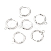 201 Stainless Steel Huggie Hoop Earring Findings STAS-P283-01D-S-3