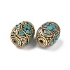 Handmade Tibetan Style Brass Beads TIBEB-C002-09AG-3