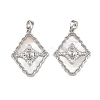 Brass Micro Pave Clear Cubic Zirconia Pendant Bails KK-H524-18P-1