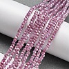 Opaque Baking Paint Glass Beads Strands DGLA-F002-03G-2