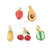 Rack Plating Brass Enamel Pendants KK-G507-04B-G-1