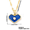 Romantic Brass Clear Cubic Zirconia Heart Pendant Necklaces FR4292-2-2