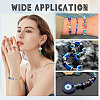 32Pcs 8 Colors Handmade Evil Eye Lampwork Beads LAMP-NB0002-13-5