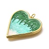 Brass Enamel Pendants KK-Q043-30G-2