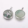 Natural & Synthetic Mixed Stone Pendants G-E388-P-2
