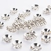 Brass Rhinestone Spacer Beads RB-A020-9mm-01S-1