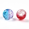 Baking Paint Transparent Crackle Glass Beads DGLA-Q018-6mm-M01-3