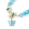 Glass Round Beaded Stretch Bracelet BJEW-JB09811-01-2
