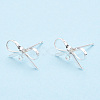 Brass Stud Earring Findings KK-S350-013S-2