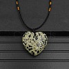Natural Dalmatian Jasper Pendant Necklaces XA8803-07-1