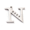 Non-Tarnish 304 Stainless Steel Pendant Rhinestone Settings STAS-F267-09N-P-2