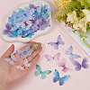 80Pcs 10 Colors Cloth Butterfly Ornament Accessories DIY-CY0004-03-3