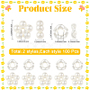 200Pcs 2 Styles ABS Imitation Pearl Beads OACR-YW0004-44-2