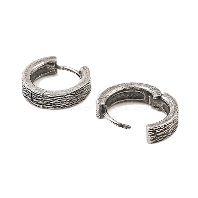 316 Surgical Stainless Steel Hoop Earrings EJEW-D096-02B-AS-1