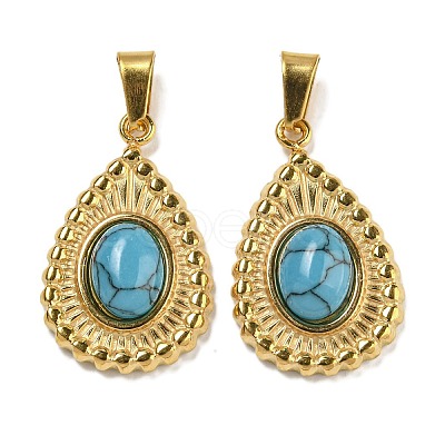 Synthetic Turquoise Pendants STAS-U024-15G-04-1