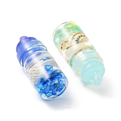 Translucent Resin Pendants RESI-D067-01B-1