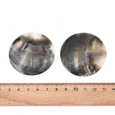Natural Black Lip Shell Pendants BSHE-T014-41C-1