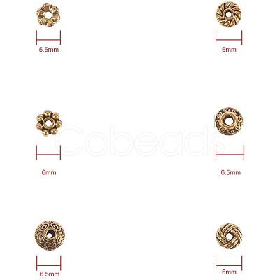 Zinc Alloy Spacer Beads PALLOY-PH0012-28-1