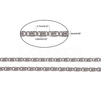 Tarnish Resistant 304 Stainless Steel Lumachina Chains CHS-R009-13-1