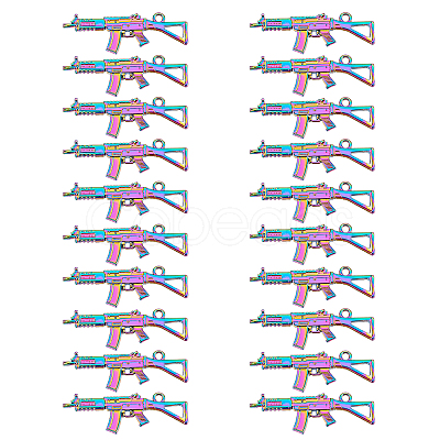 Rainbow Color Alloy Pendants FIND-DC0001-34-1